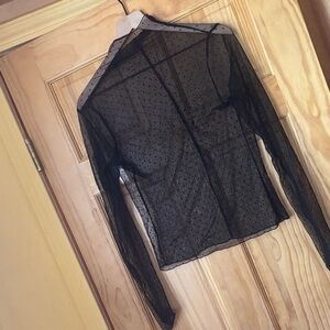 Chic Black Sheer Blouse